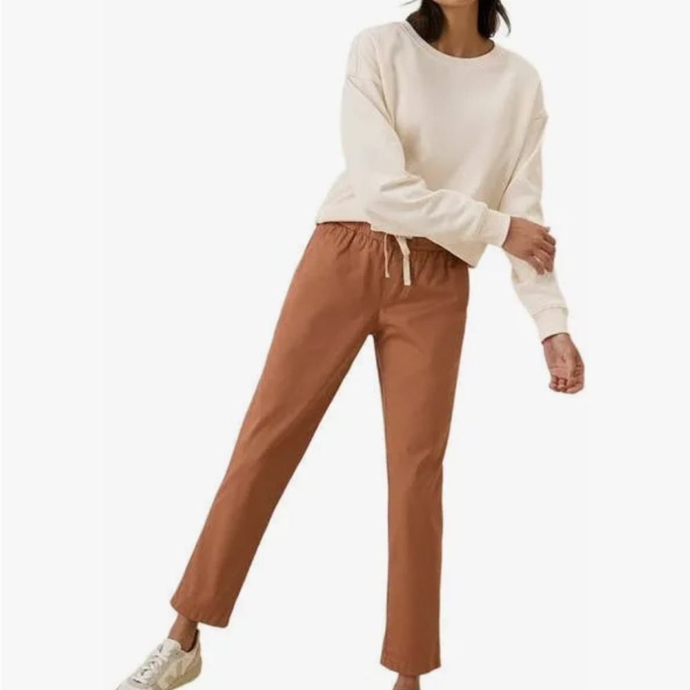PACT women’s organic cotton daily twill pant in Ochre